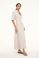 Image JOAN LINEN DRESS | NATURAL 2 of 7