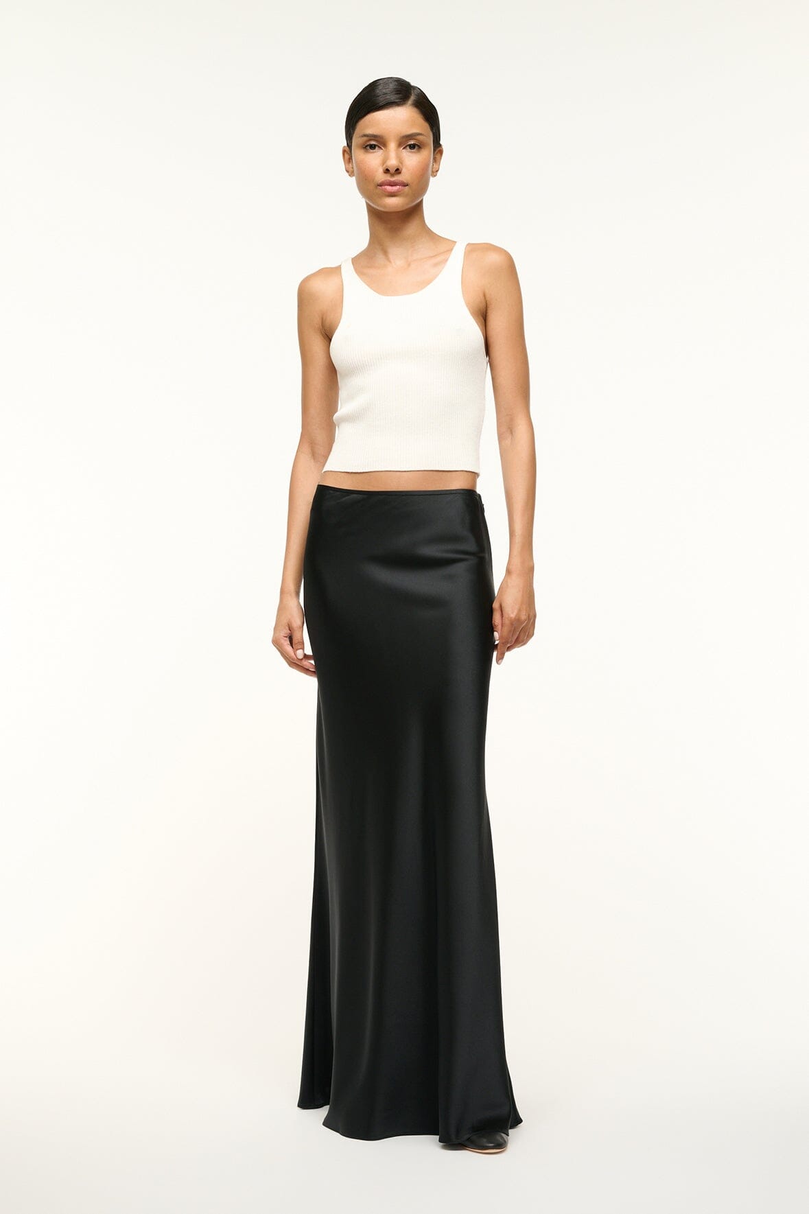 ODIN SILK SKIRT BLACK