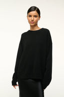 Image SERRANO CASHMERE RELAXED CREW | BLACK 5 of 6