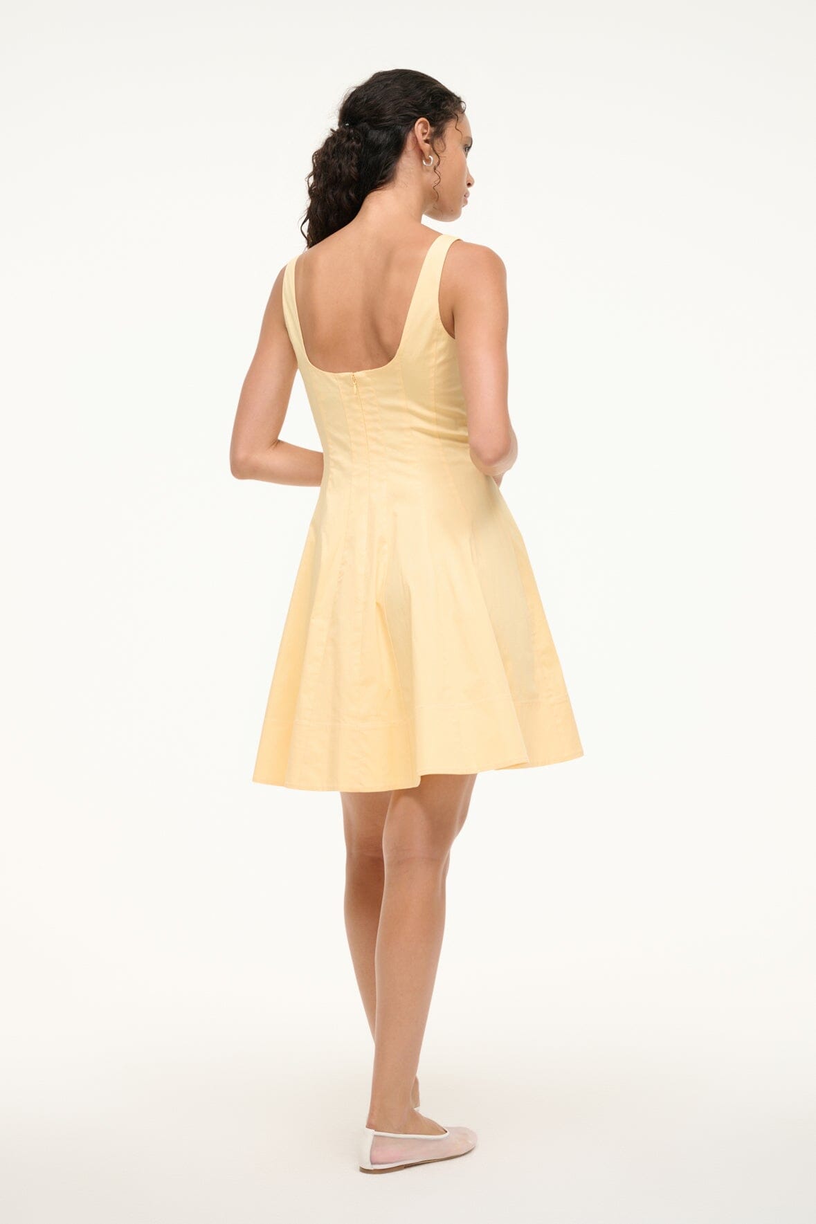 Image WELLS MINI DRESS | PALE HONEY 5 of 7 and Clicking this image will trigger a zoom pop-up