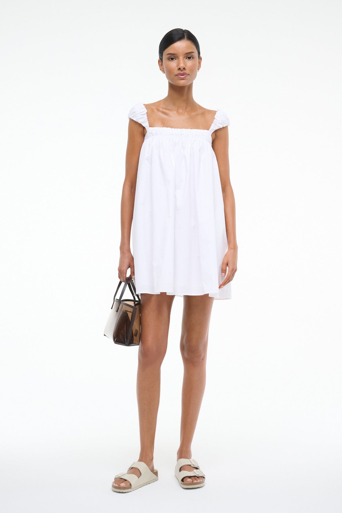 Image BEAU DRESS | WHITE 1 of 7 and Clicking this image will trigger a zoom pop-up