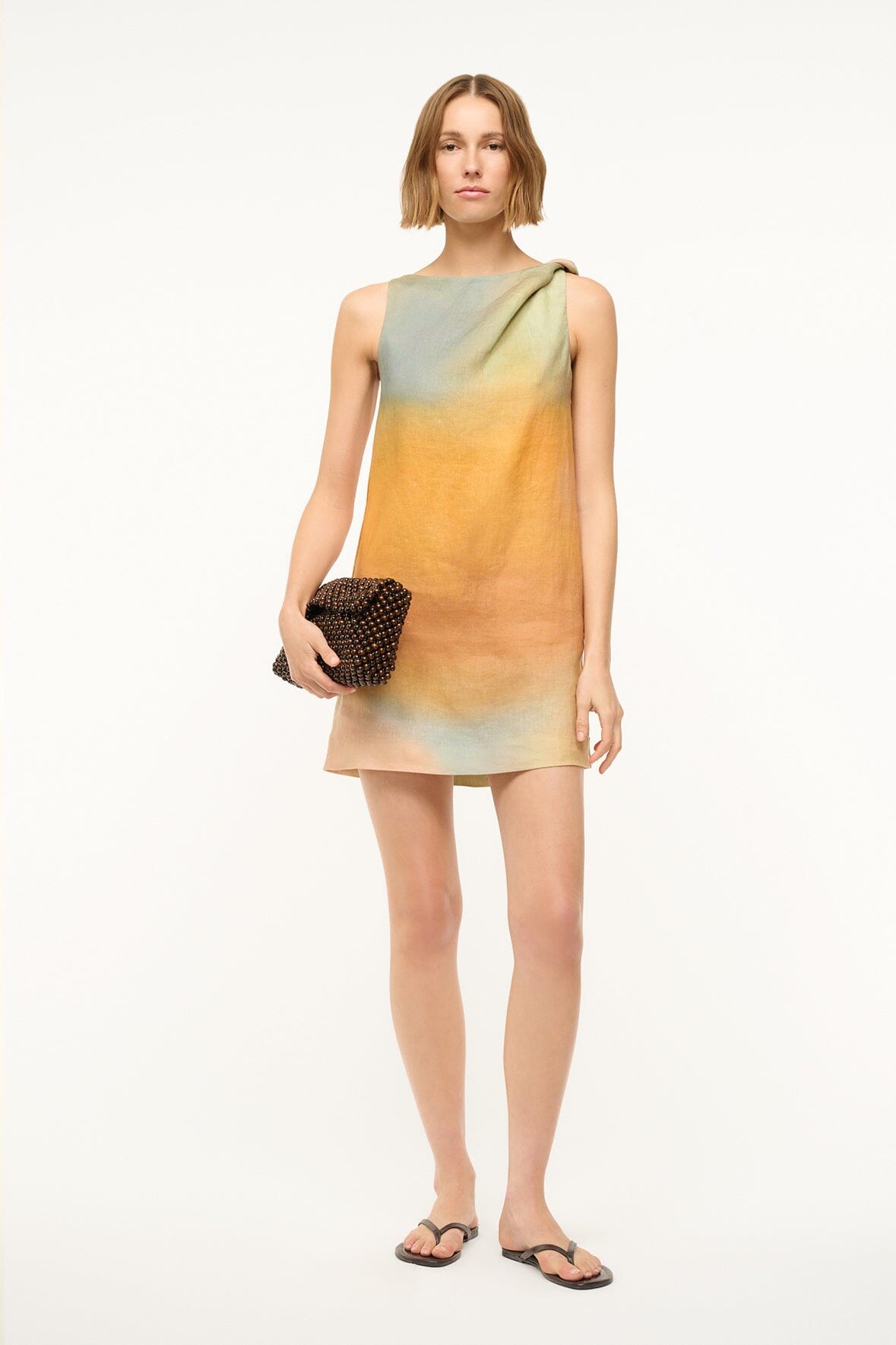 Image BOA LINEN DRESS | PASTEL CLOUDS 1 of 6 and Clicking this image will trigger a zoom pop-up