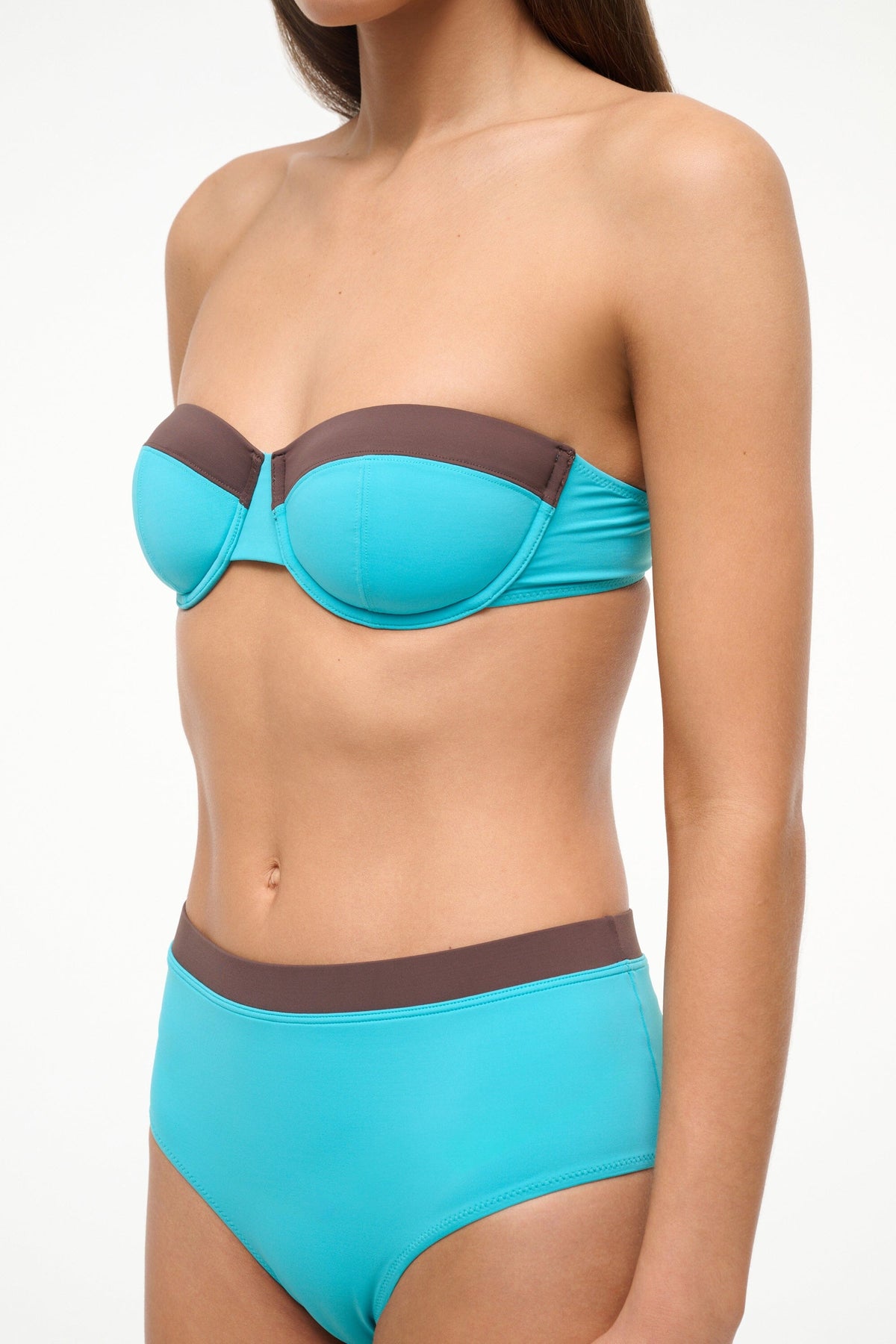 Image JO BALCONETTE BIKINI TOP | TEAL DARK CHOCOLATE 6 of 9 and Clicking this image will trigger a zoom pop-up