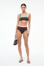 LIV BIKINI TOP | DARK CHOCOLATE MULTI