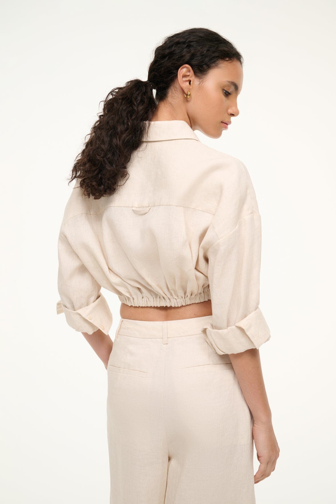 Image LISA LINEN TOP | NATURAL 4 of 7 and Clicking this image will trigger a zoom pop-up