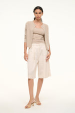 CRUZ BERMUDA LINEN SHORT | NATURAL