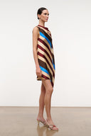 SABINA SILK DRESS | CAFFE STRIPE CAFFE STRIPE / XS