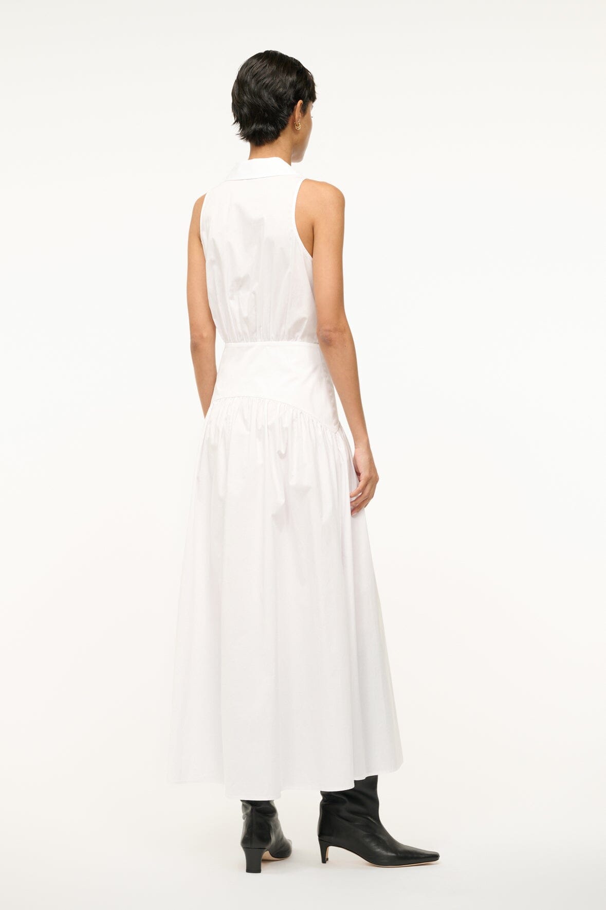 STAUD ミリー マキシドレス Silver Maxi Dress - Side Slit Long Dress - Sweetheart