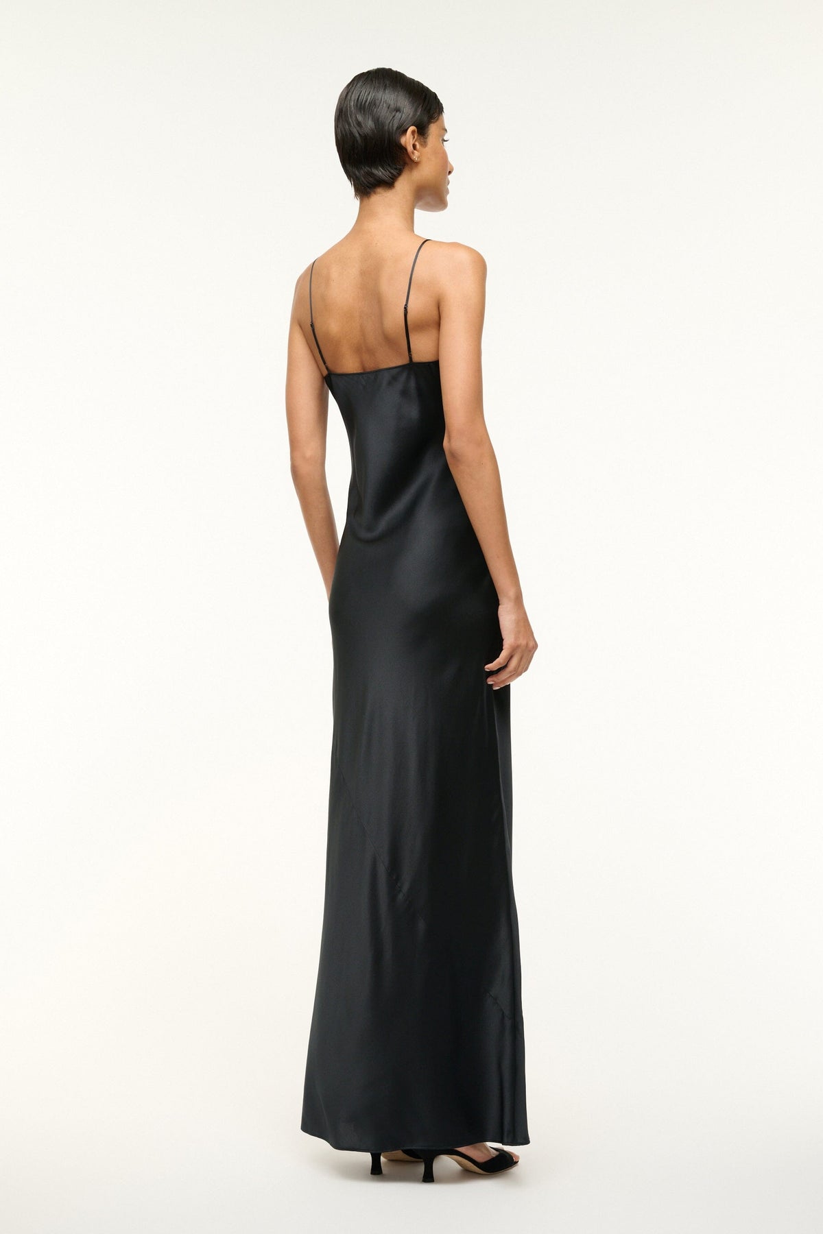 Image MILNER SILK SLIP DRESS | BLACK 4 of 5 and Clicking this image will trigger a zoom pop-up