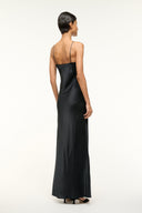 Image MILNER SILK SLIP DRESS | BLACK 4 of 5