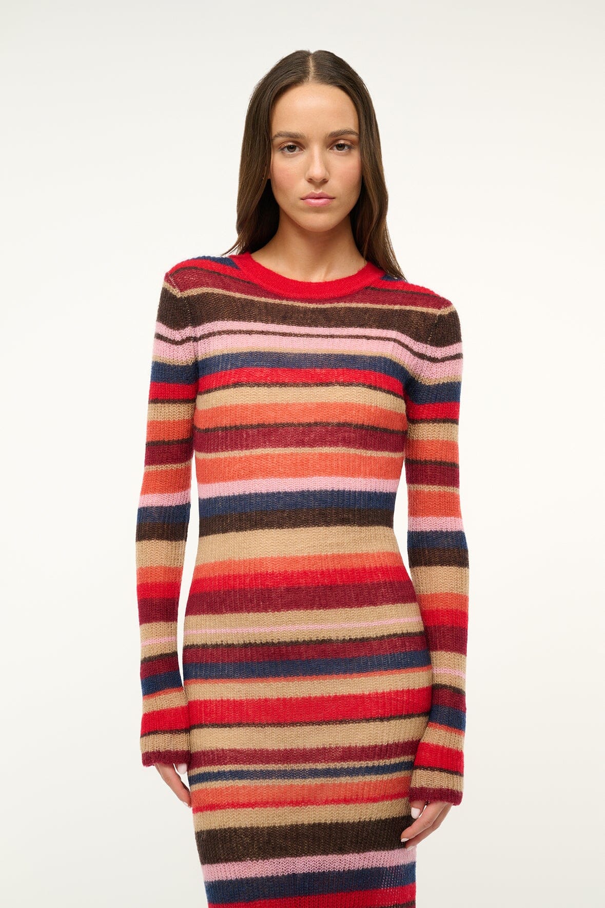 Image EIZA DRESS | AUTUMNAL FADED STRIPE 2 of 5 and Clicking this image will trigger a zoom pop-up