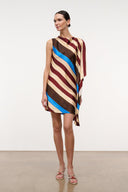 SABINA SILK DRESS | CAFFE STRIPE CAFFE STRIPE / XS