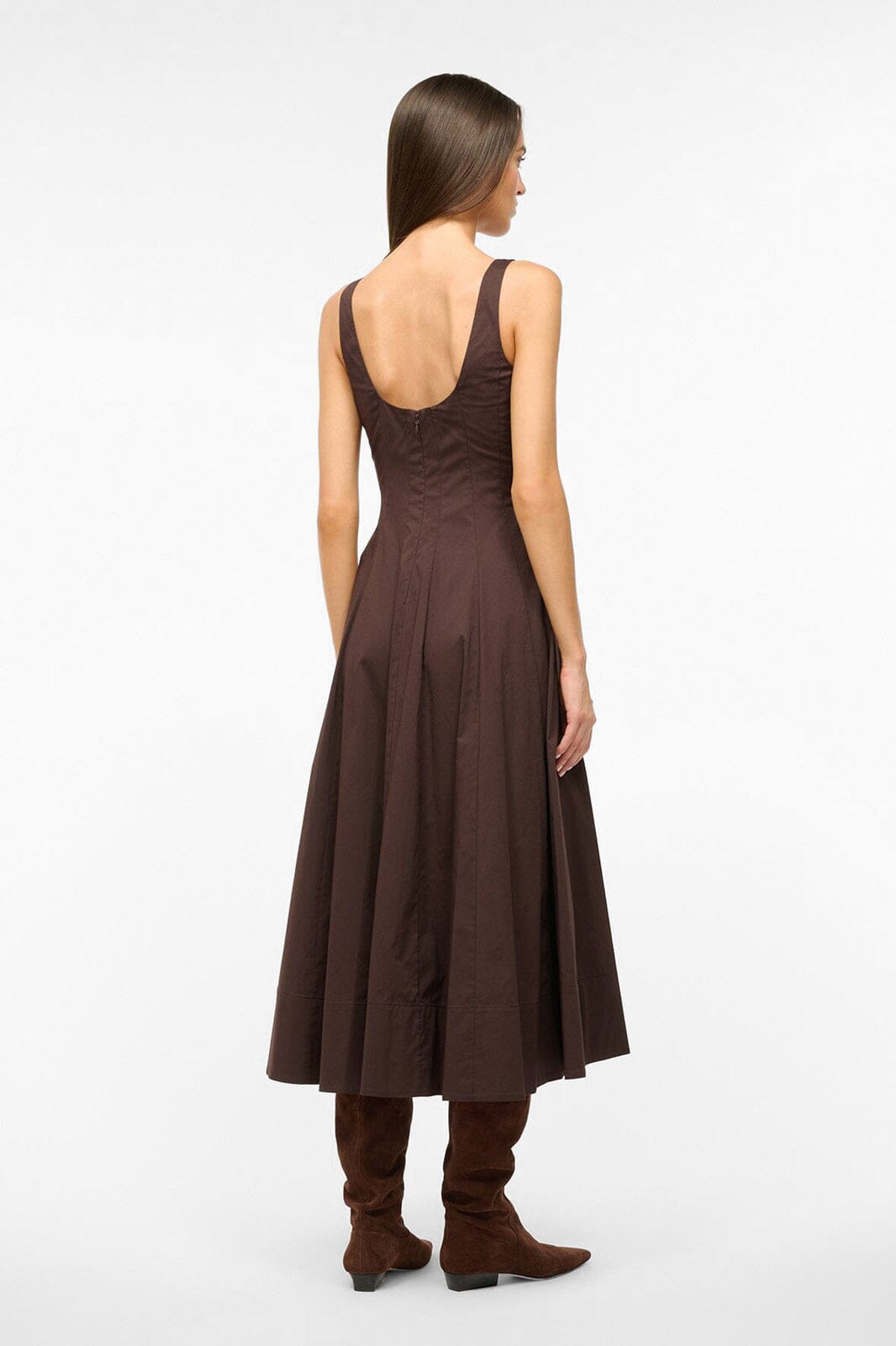 STAUD, Wells Dress in Earth, Size 6 STAUD, Wells Dress in Earth, Size 6