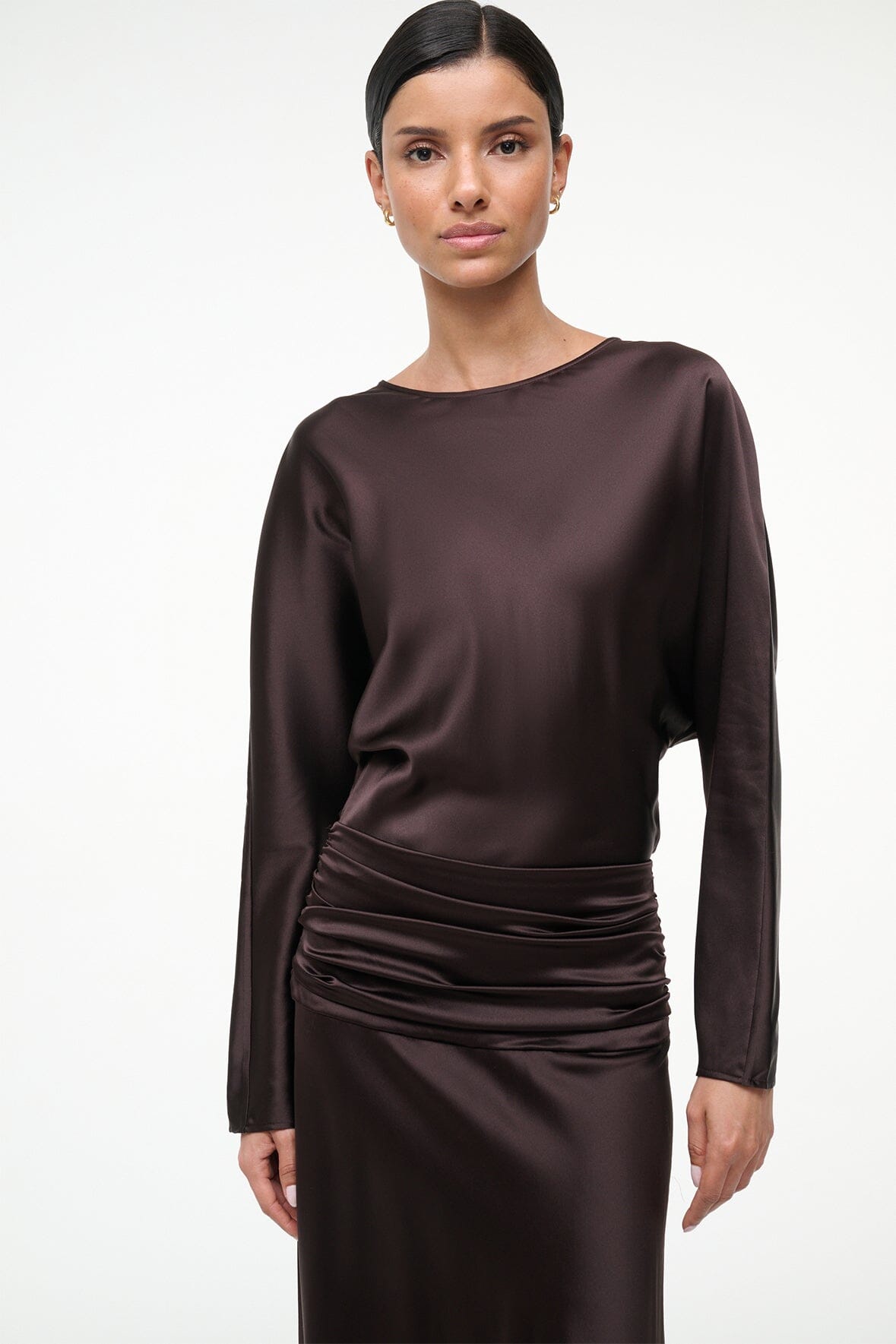 STAUD, Freda Silk Dress in Earth, Size 16 STAUD, Freda Silk Dress in Earth, Size 16
