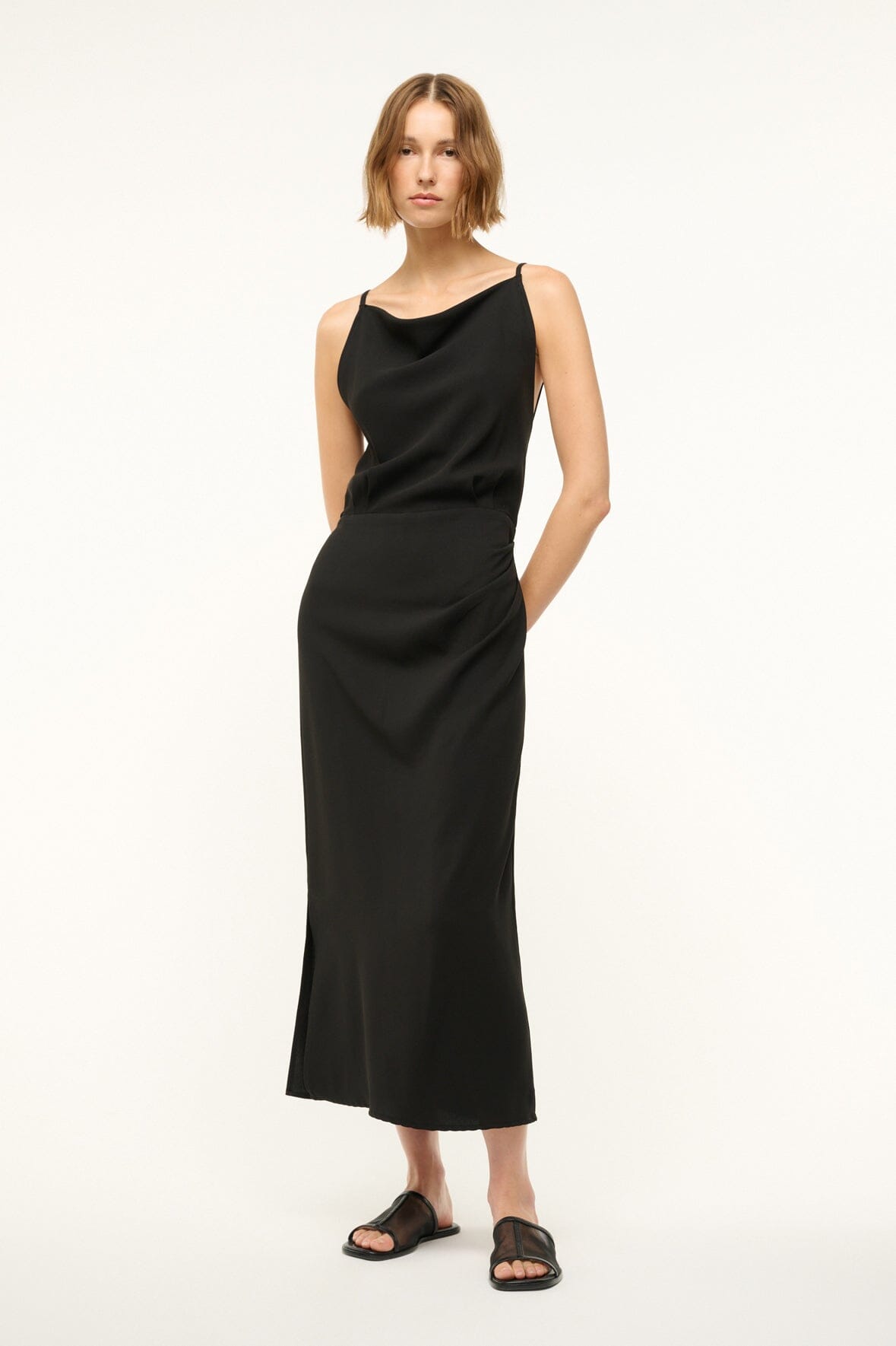 Image HILDA DRESS | BLACK 1 of 6 and Clicking this image will trigger a zoom pop-up