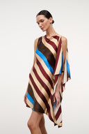 SABINA SILK DRESS | CAFFE STRIPE CAFFE STRIPE / XS