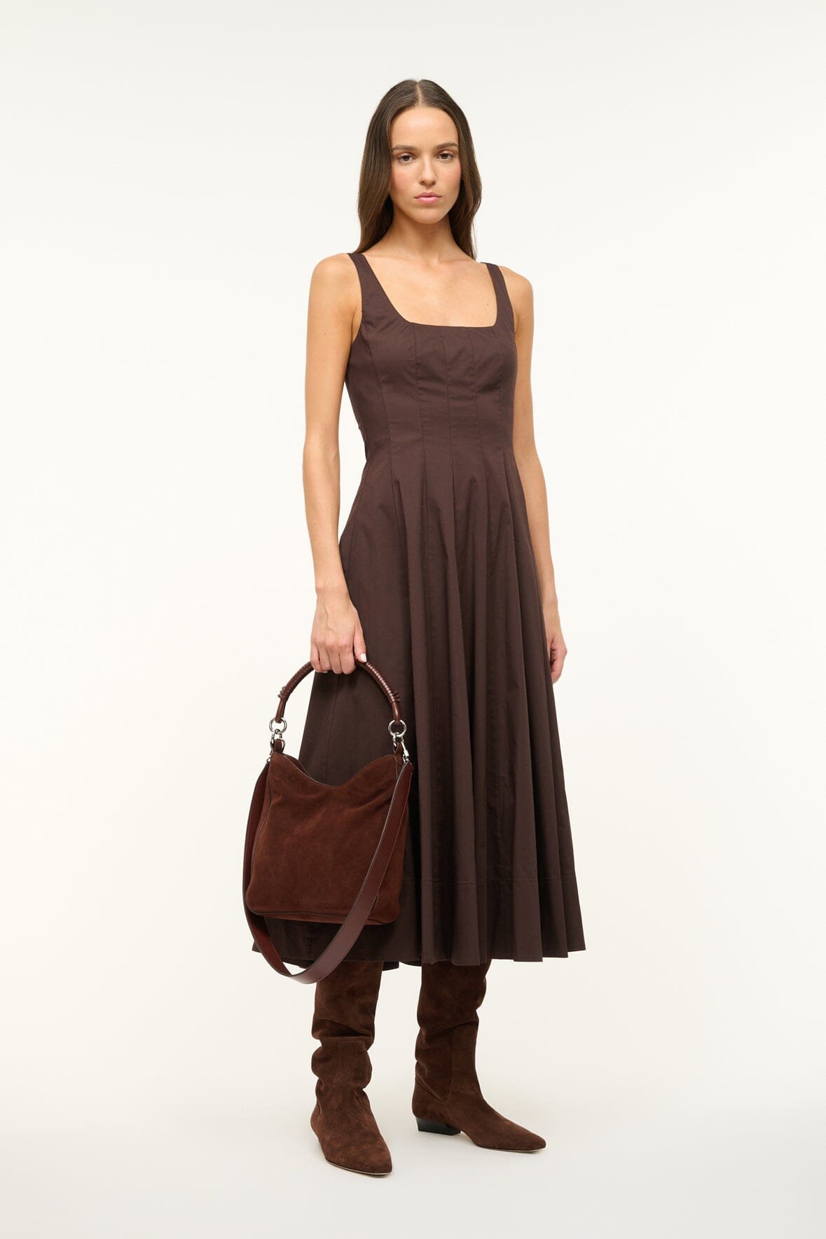 Image MEL BAG | MAHOGANY SUEDE 4 of 6 and Clicking this image will trigger a zoom pop-up