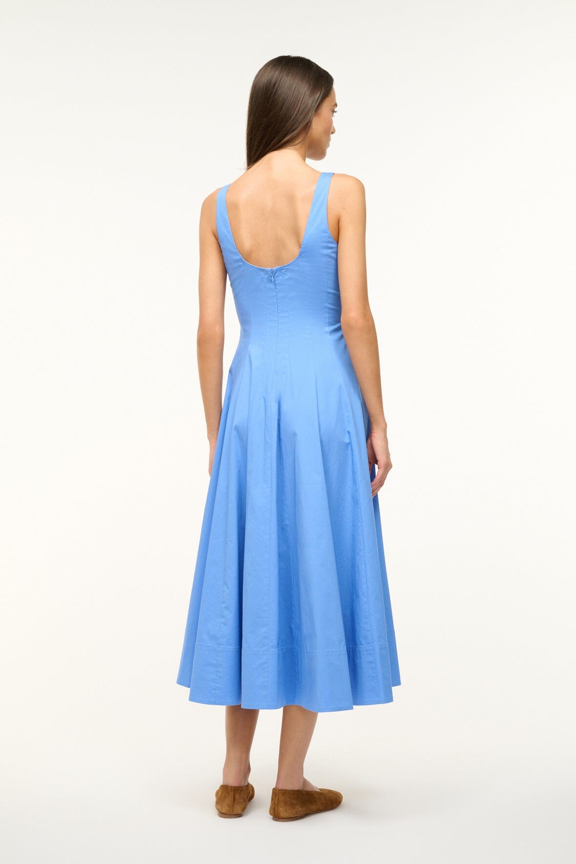 Image WELLS DRESS | CORNFLOWER 4 of 5 and Clicking this image will trigger a zoom pop-up