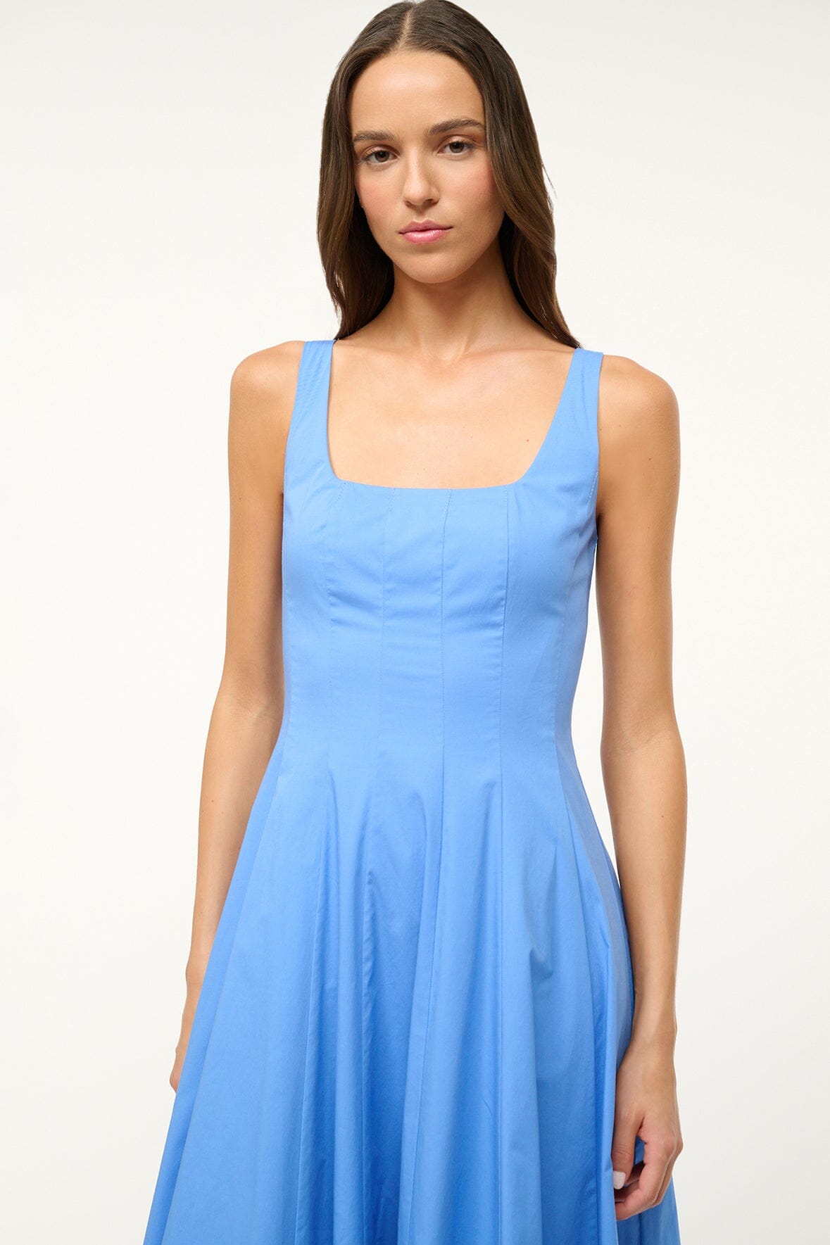 Image WELLS DRESS | CORNFLOWER 2 of 5 and Clicking this image will trigger a zoom pop-up