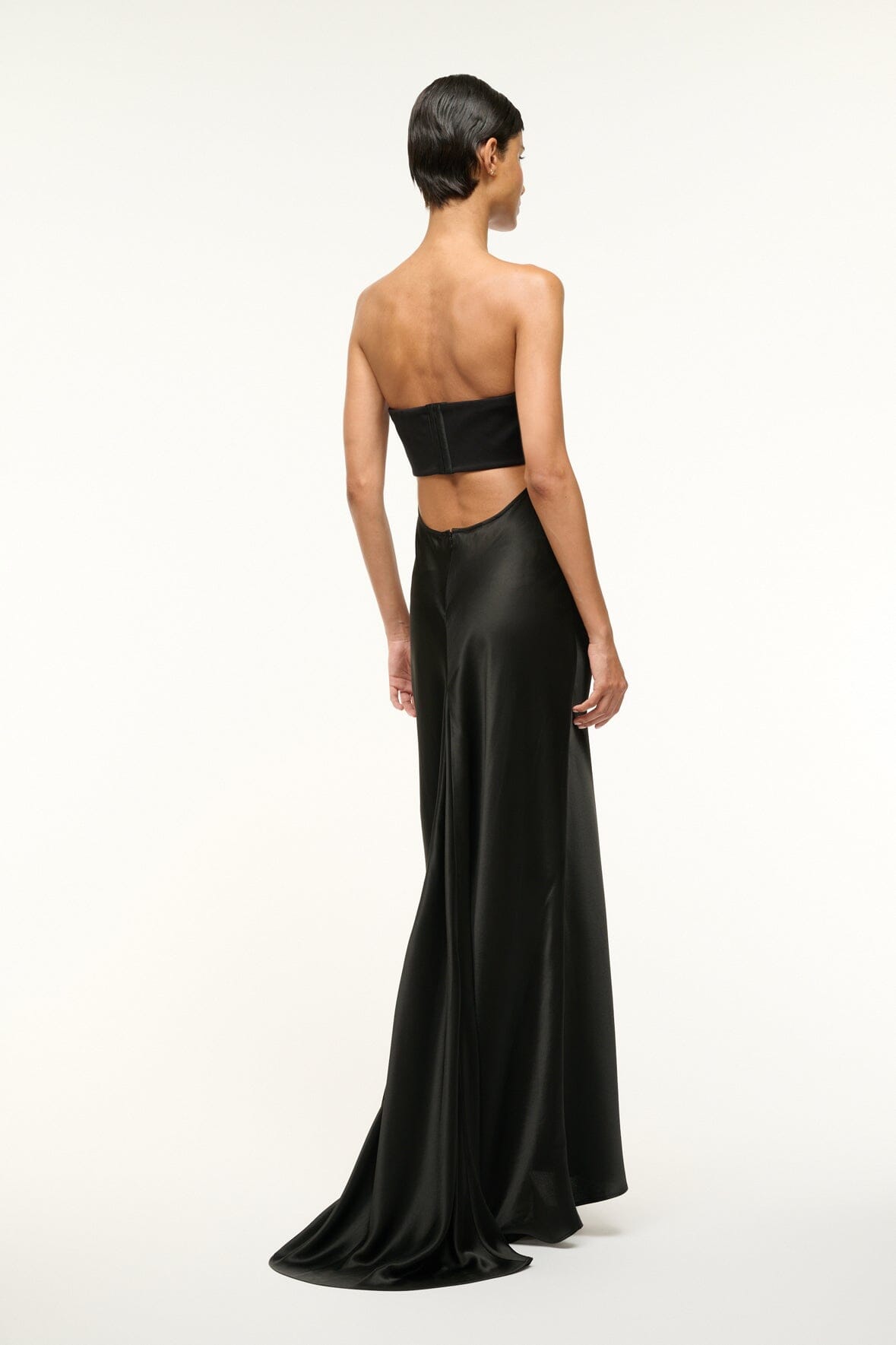【Staud】 Wayfaringストラップレス maxiドレス WAYFARING DRESS BLACK