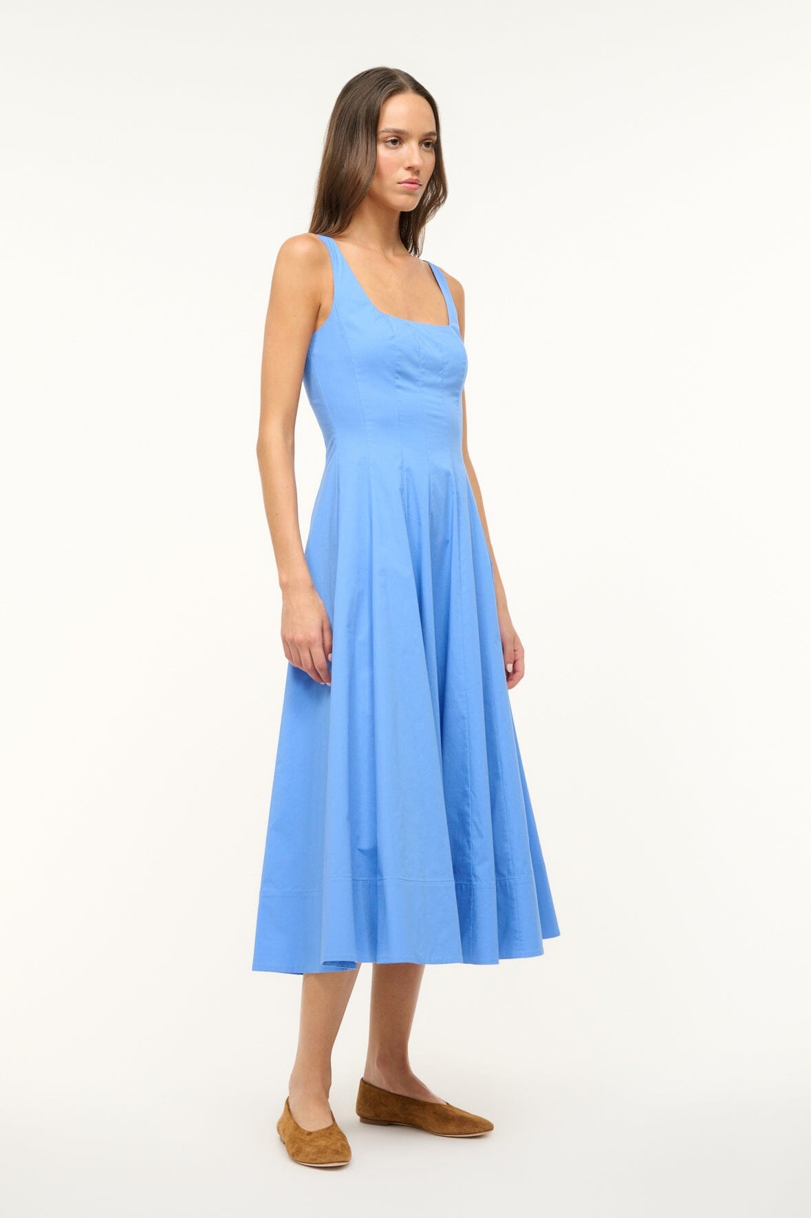 Image WELLS DRESS | CORNFLOWER 3 of 5 and Clicking this image will trigger a zoom pop-up