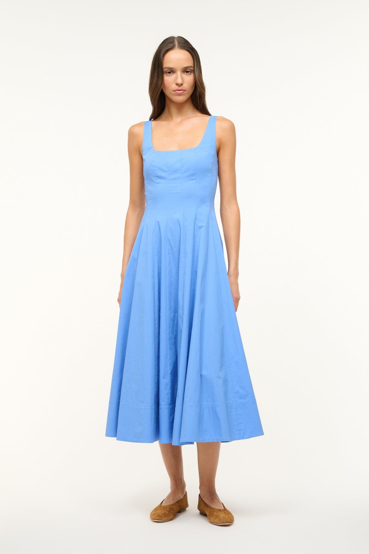 Image WELLS DRESS | CORNFLOWER 1 of 5 and Clicking this image will trigger a zoom pop-up