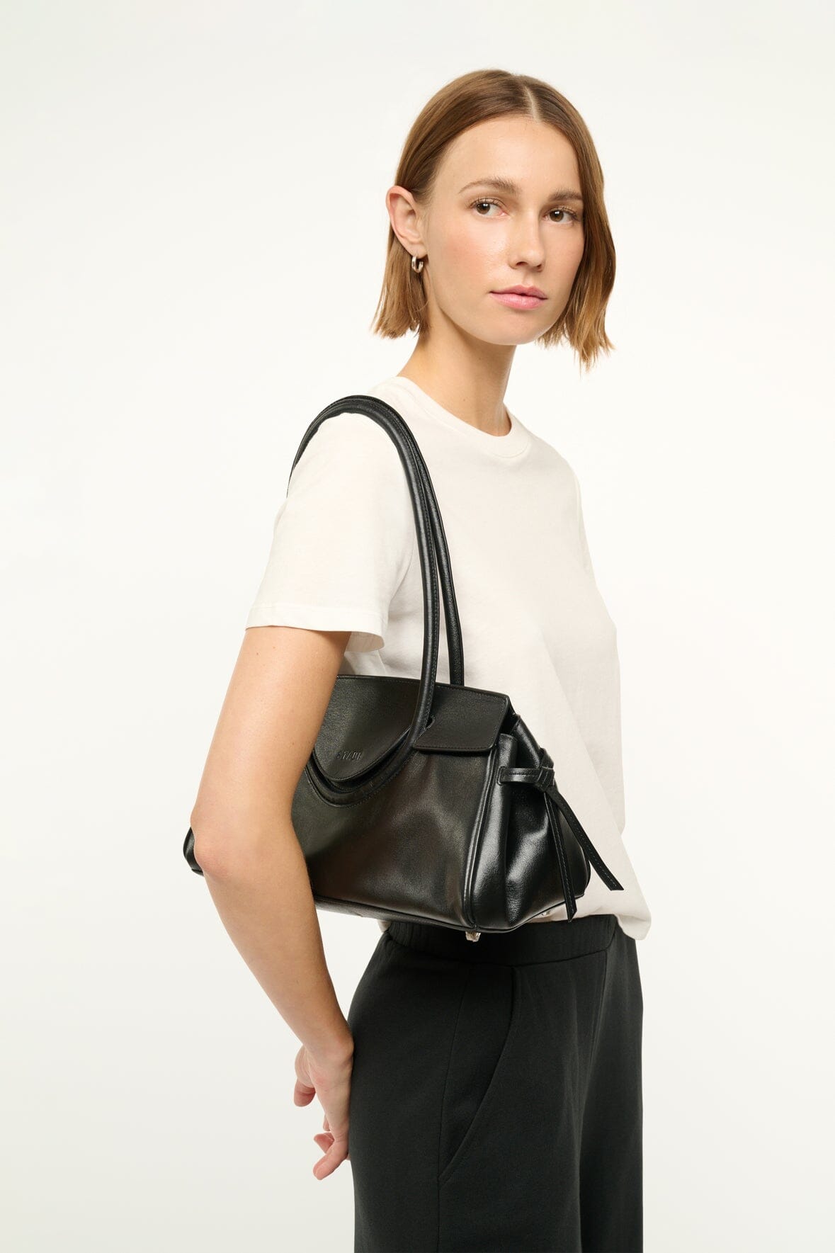 Image MAUDE SHOULDER BAG | BLACK 2 of 8 and Clicking this image will trigger a zoom pop-up