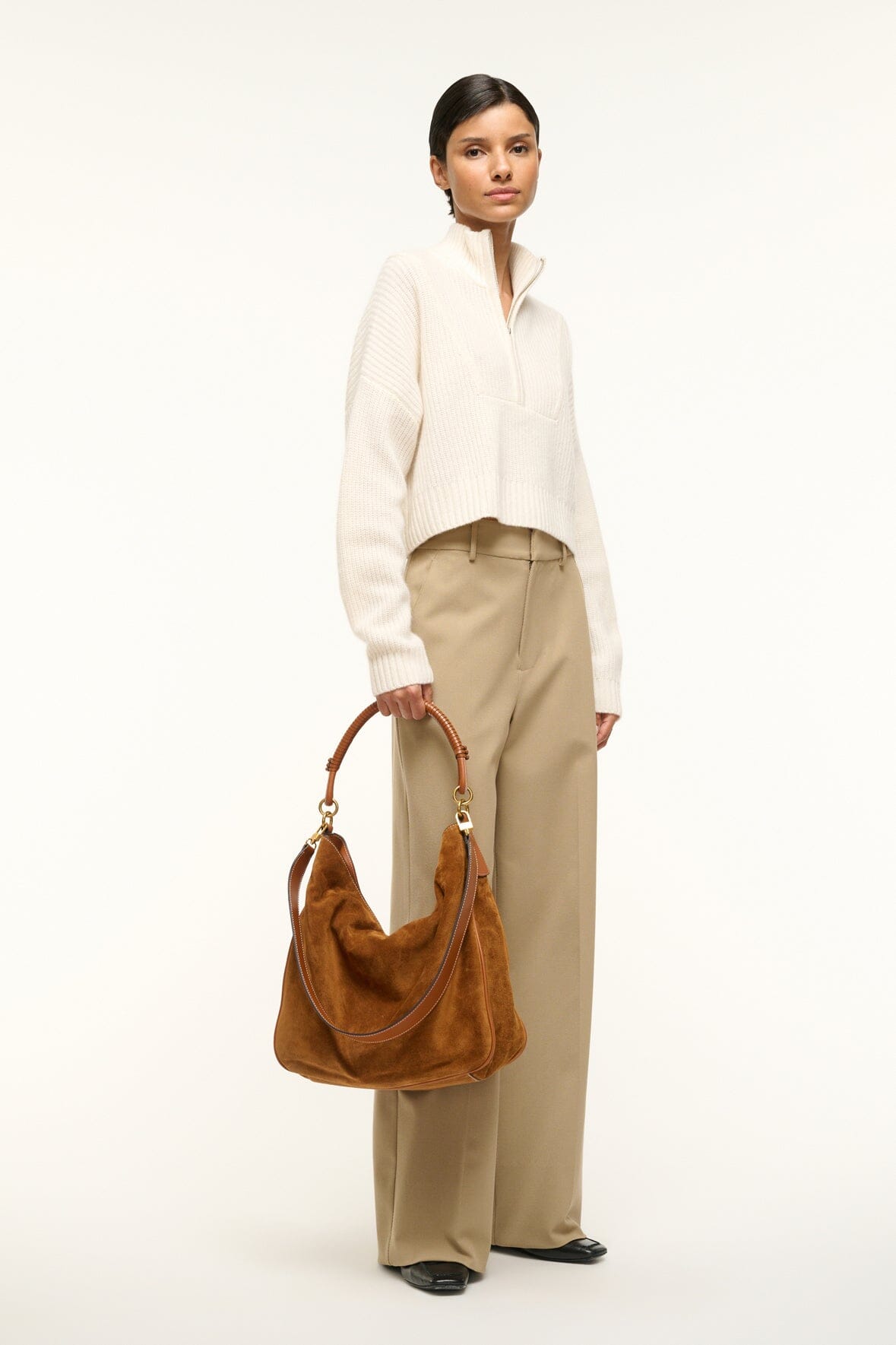 Image PERRY BAG | TAN SUEDE 7 of 7 and Clicking this image will trigger a zoom pop-up