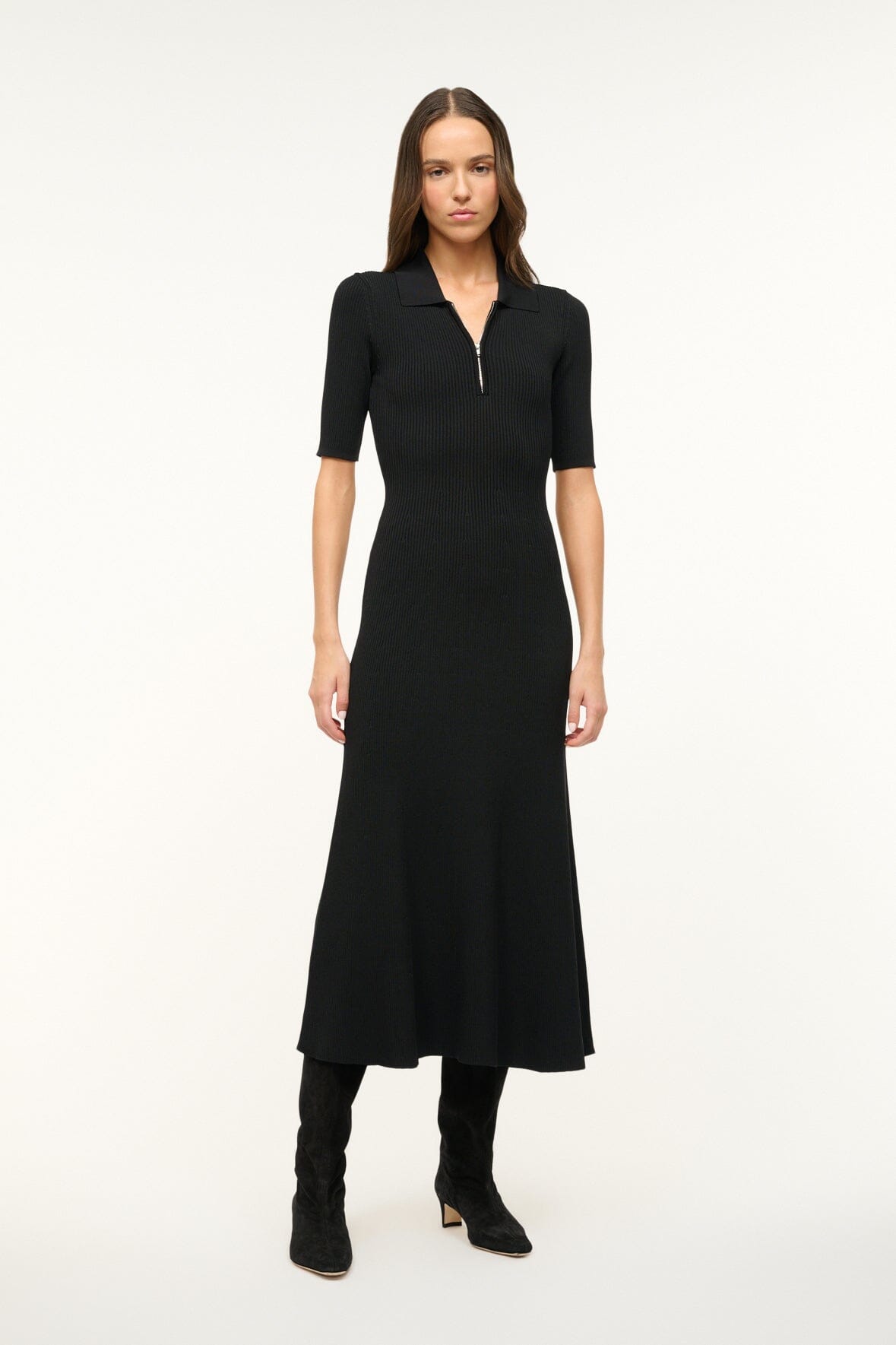 Image ROLAND DRESS | BLACK 1 of 6 and Clicking this image will trigger a zoom pop-up