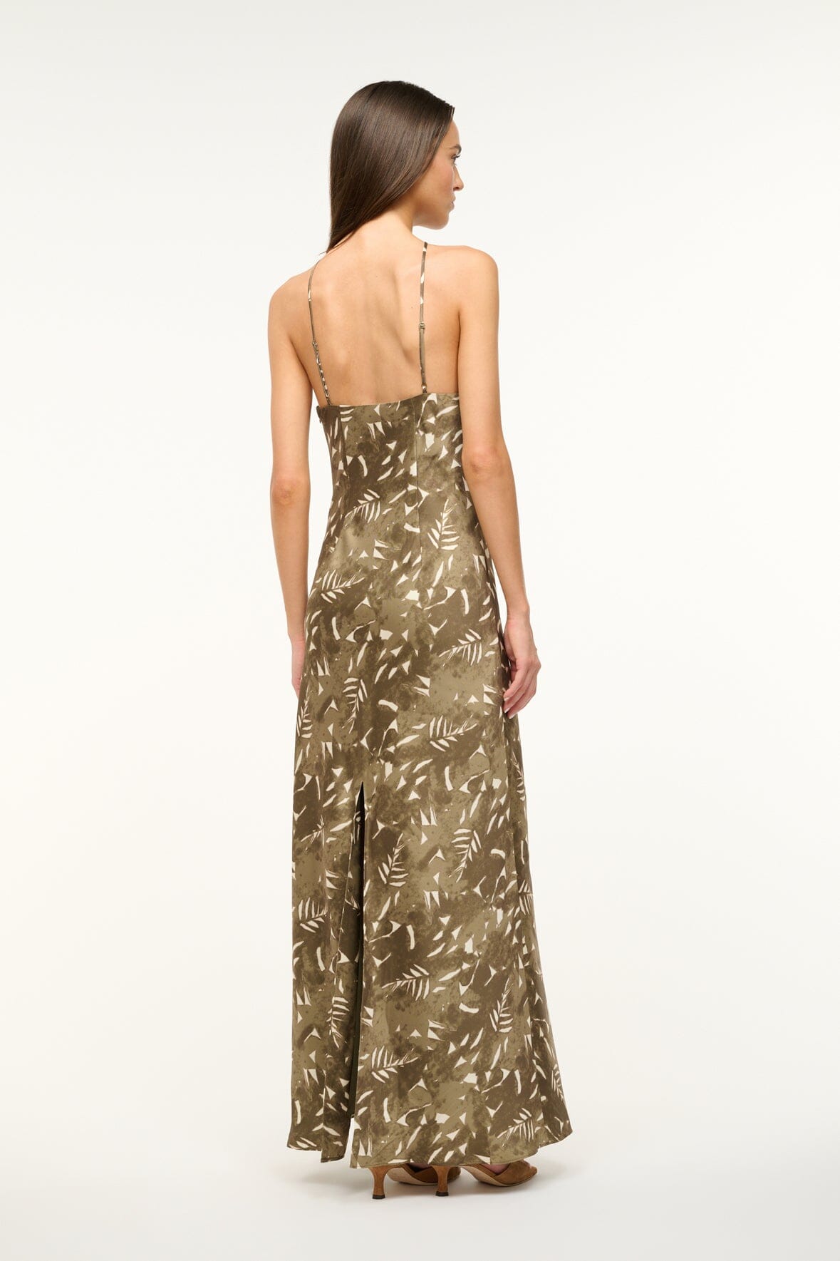 STAMP ART LAYERED DRESS グリーンM STAMP ART LAYERED DRESS グリーンM レディース