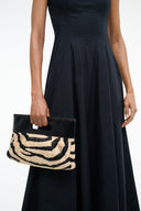 Image LENA CLUTCH | ZEBRA RAFFIA 4 of 6