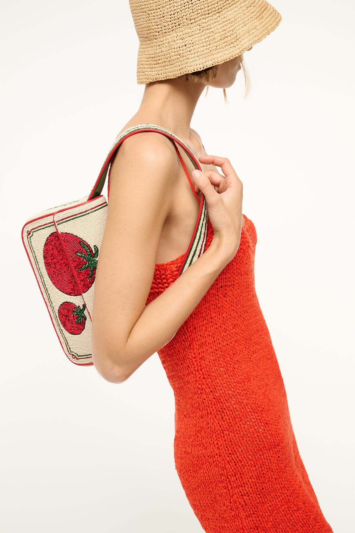 Image TOMMY BEADED BAG | TOMATO 6 of 8 and Clicking this image will trigger a zoom pop-up