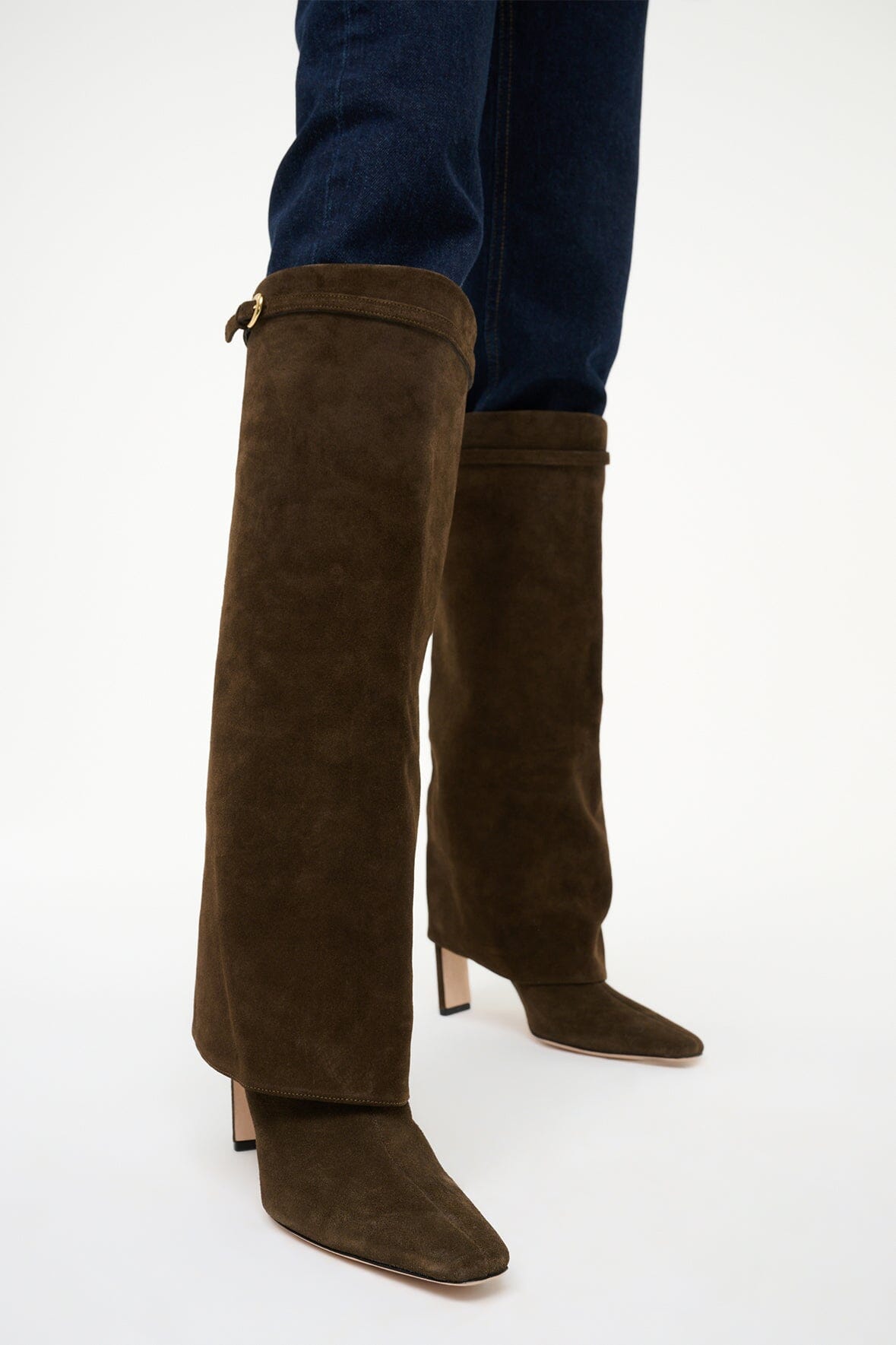 Image WALLY FOLDOVER HIGH HEEL BOOT | TRUFFLE 6 of 8 and Clicking this image will trigger a zoom pop-up