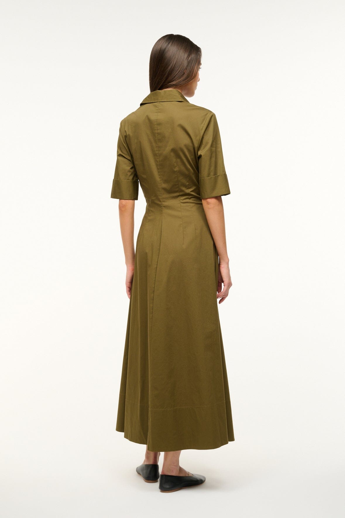 Image JOAN MAXI DRESS | SERGEANT GREEN 4 of 5 and Clicking this image will trigger a zoom pop-up