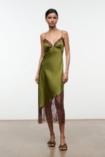 LARA SILK DRESS | PEAR