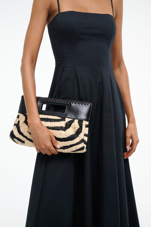 Go to LENA CLUTCH ZEBRA RAFFIA view 2