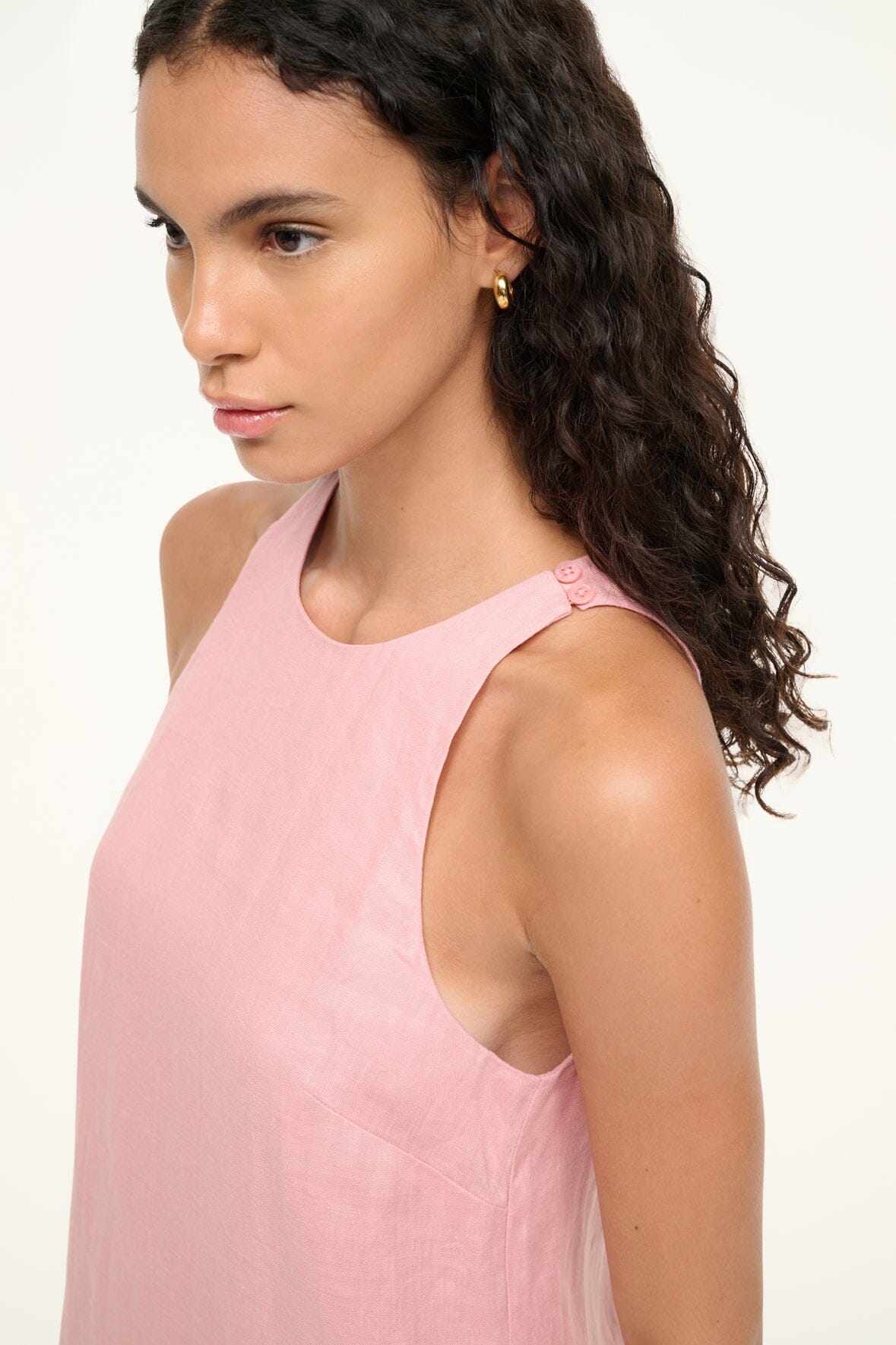 Image MIKA LINEN TOP | FADED BLUSH WHITE 5 of 6 and Clicking this image will trigger a zoom pop-up