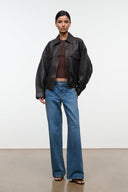 EUGENE LEATHER JACKET | DISTRESSED BROWN DISTRESSED BROWN / XS