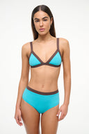 Image VENTURA BIKINI TOP | TEAL DARK CHOCOLATE 2 of 6