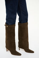 Image WALLY FOLDOVER HIGH HEEL BOOT | TRUFFLE 4 of 8