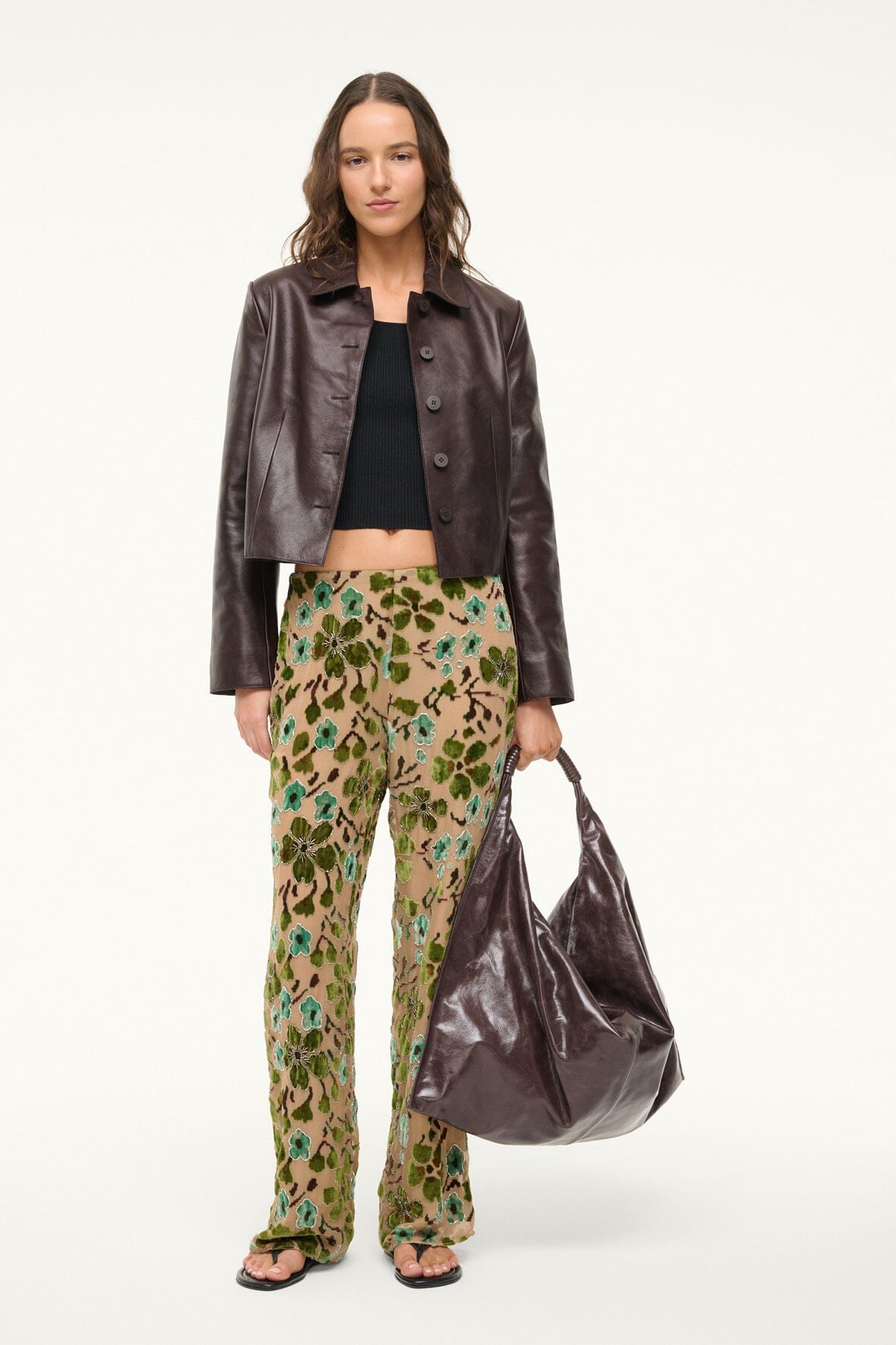 Image AVOLA PANT | MOSS FLORAL TAPESTRY 6 of 6 and Clicking this image will trigger a zoom pop-up