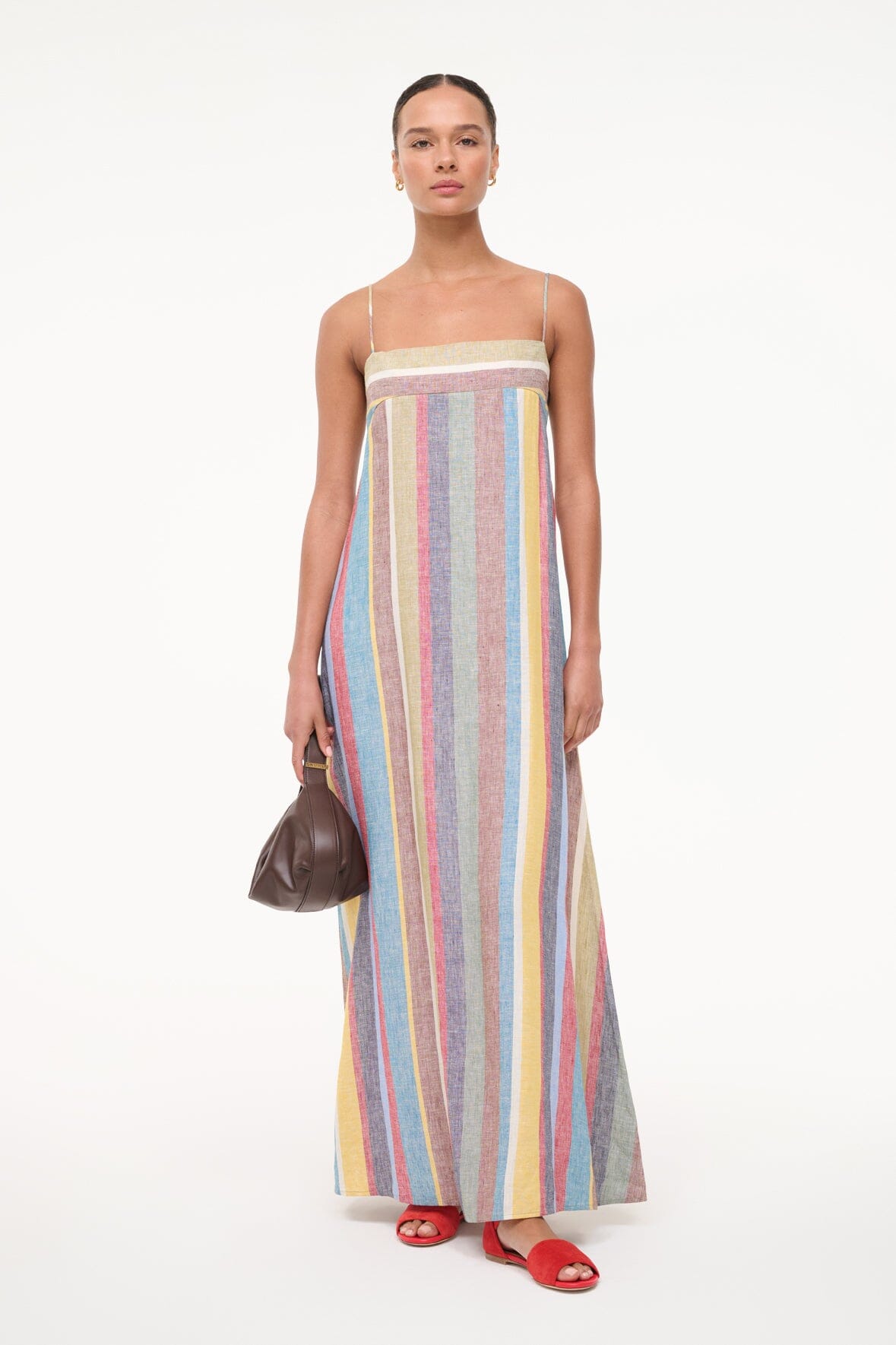 Image LAURA LINEN DRESS | MARKET STRIPE 5 of 5 and Clicking this image will trigger a zoom pop-up
