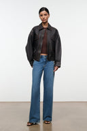 EUGENE LEATHER JACKET | DISTRESSED BROWN DISTRESSED BROWN / XS