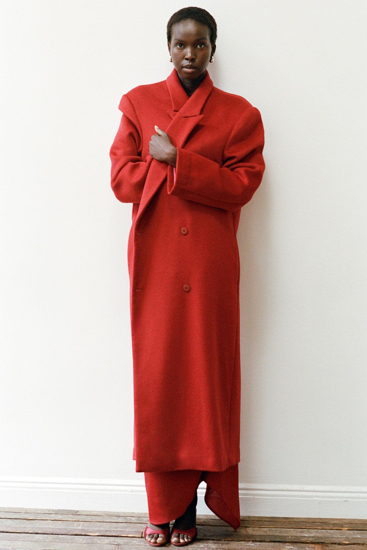 Image SERGE COAT | ROUGE 7 of 8 and Clicking this image will trigger a zoom pop-up