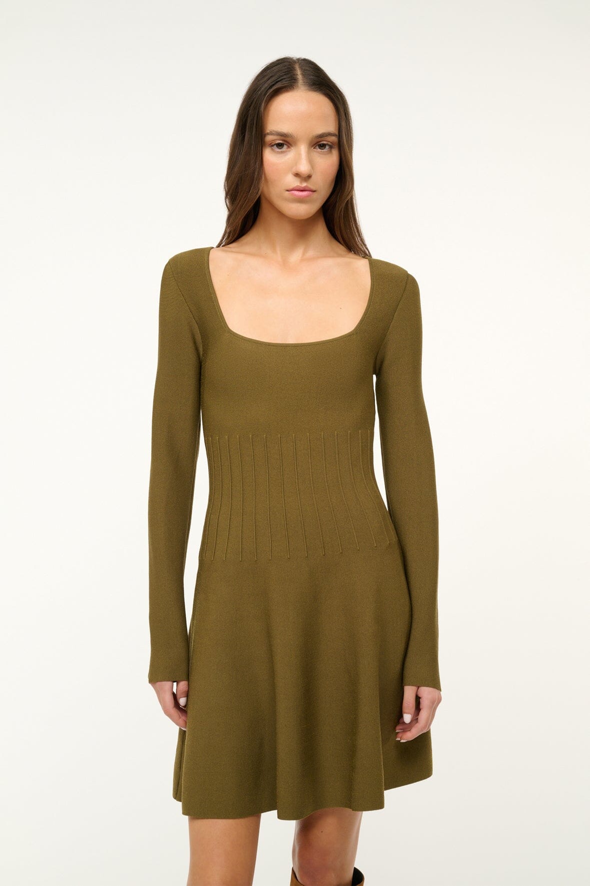 Image DEORA DRESS | SERGEANT GREEN 2 of 5 and Clicking this image will trigger a zoom pop-up