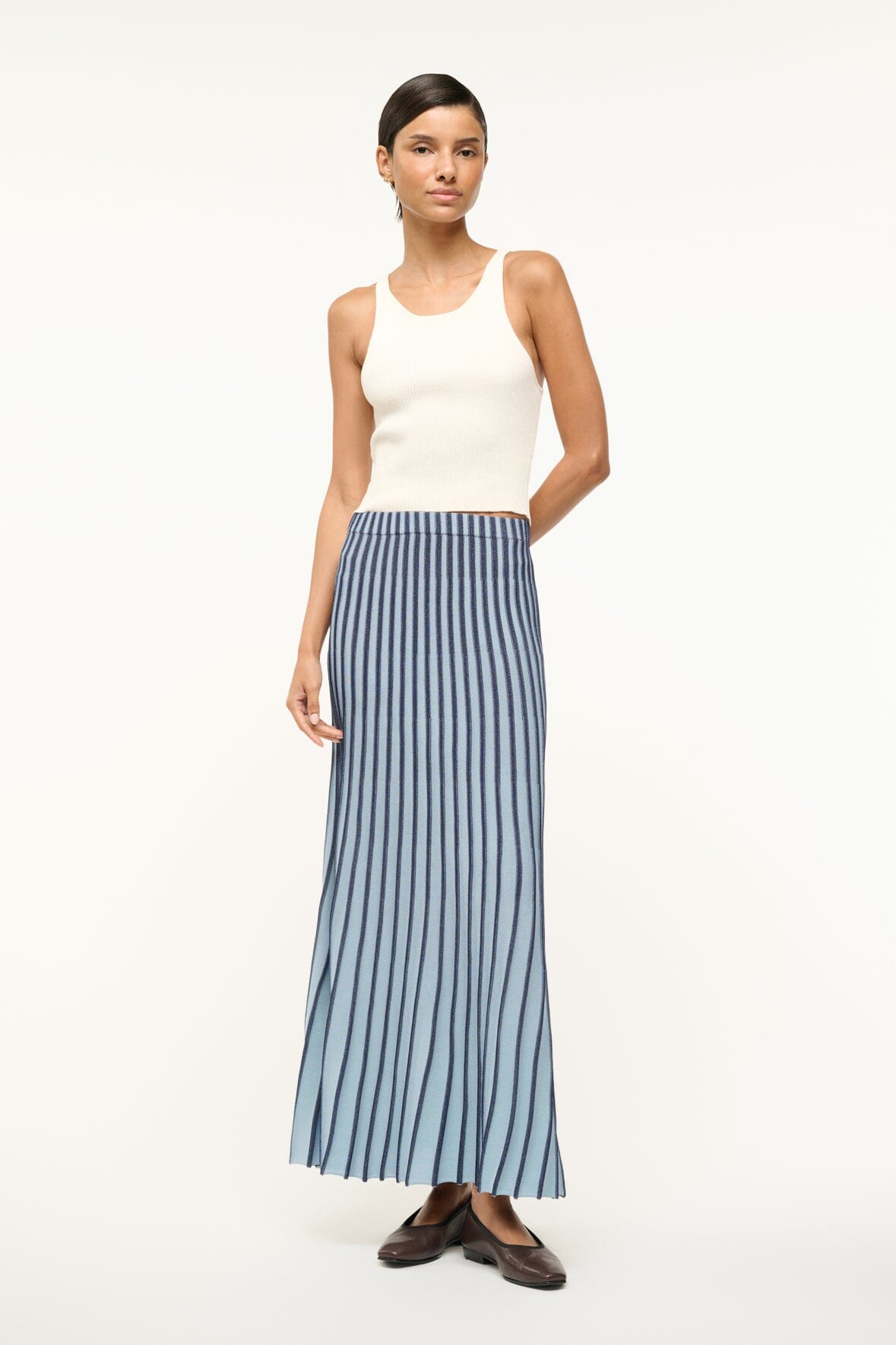 Image ALEIDA SKIRT | NAVY CLEAR BLUE 1 of 5 and Clicking this image will trigger a zoom pop-up