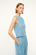 Image BOA LINEN TOP | SLATE BLUE 3 of 6