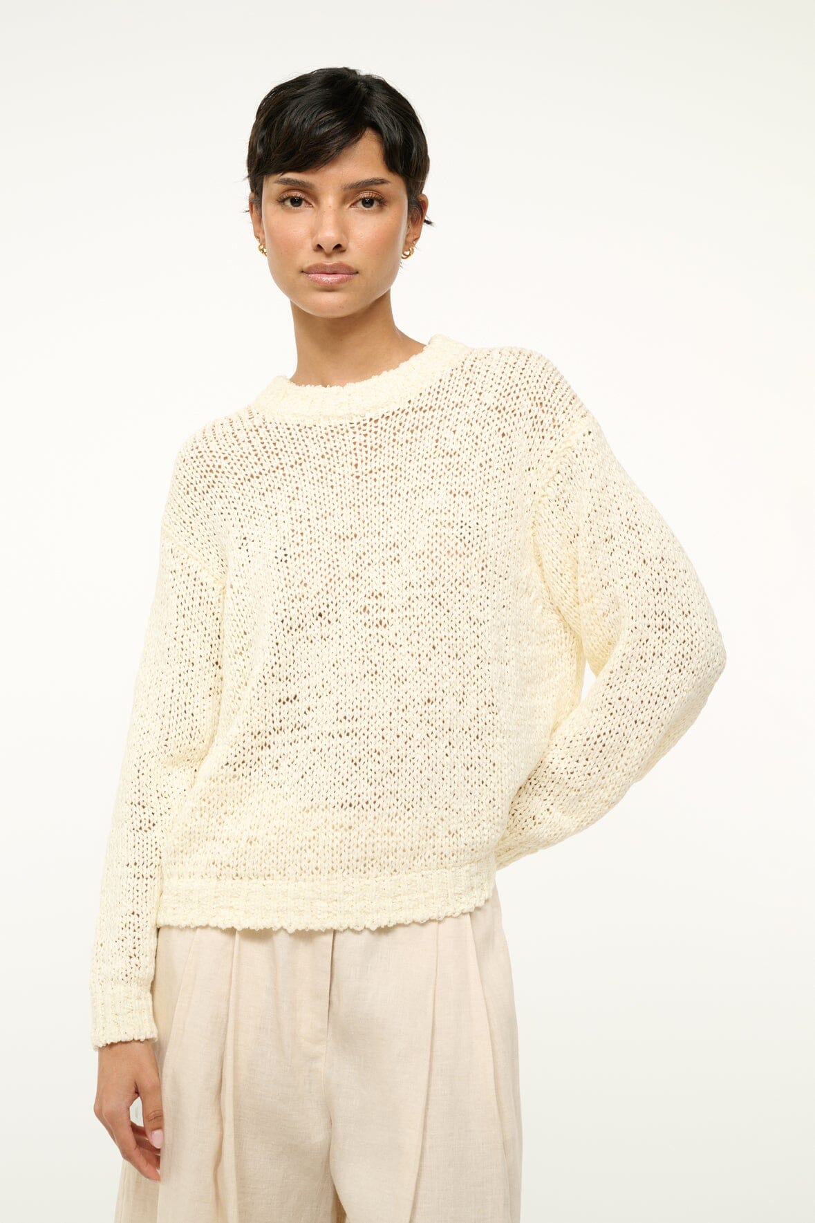 Image CALA SWEATER | IVORY 3 of 7 and Clicking this image will trigger a zoom pop-up