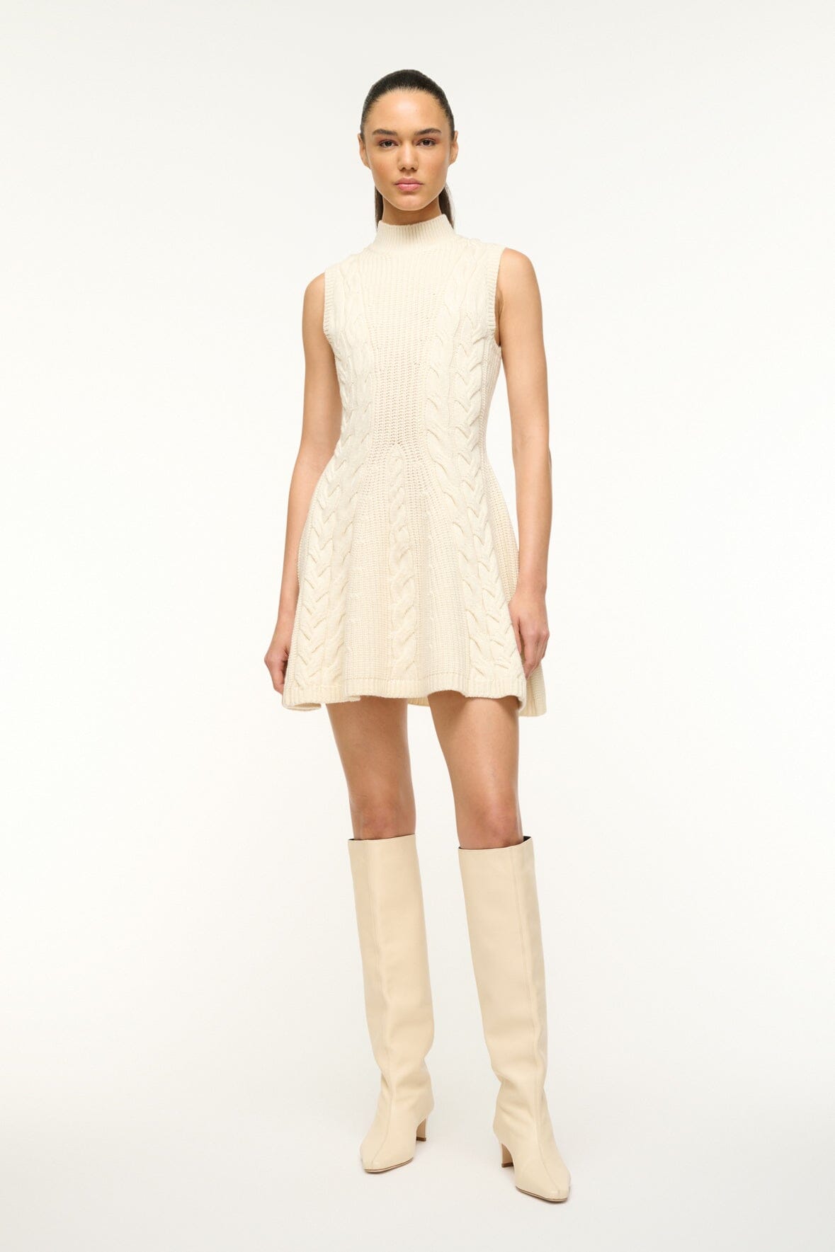 Image CHARADE DRESS | IVORY 1 of 5 and Clicking this image will trigger a zoom pop-up