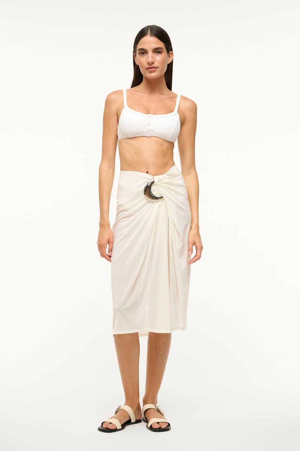 Image CHIARA COVERUP SKIRT | WHITE 1 of 4 and Clicking this image will trigger a zoom pop-up